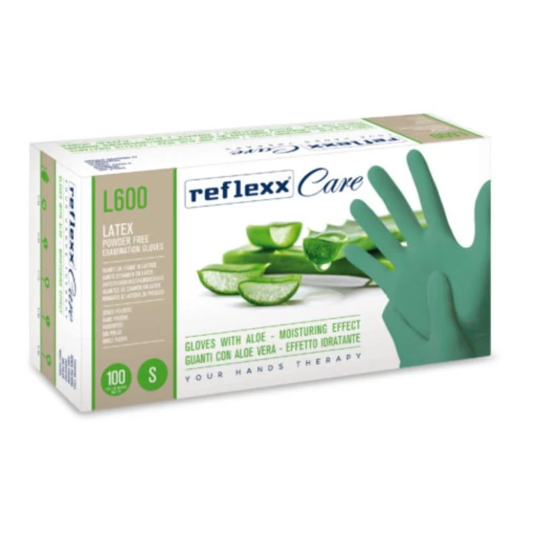 Guantes de látex con aloe Reflexx Care L600