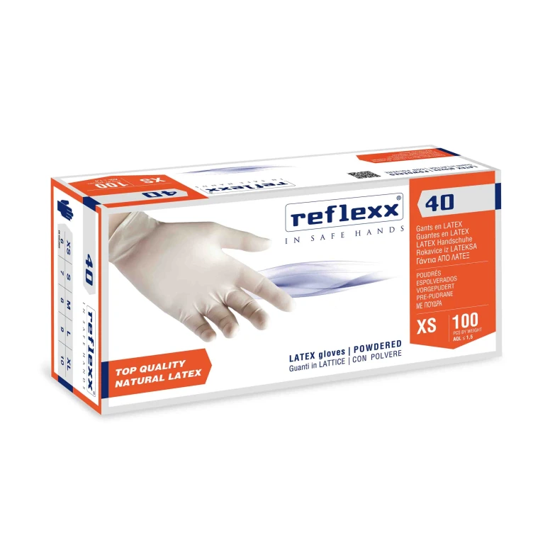 Guantes de látex con polvo - Reflexx 40