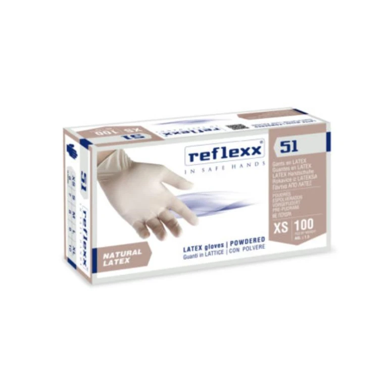 Guantes de látex con polvo Reflexx R51