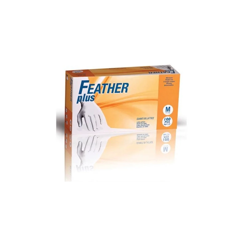 Guantes de látex con polvo FEATHER Plus