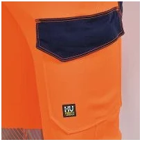 Liquidación total-Pantalon de trabajo Alta Visibilidad Elástico Multibolsillos Cofra Guaitire V601-0-02 Talla 58 Amarillo marino