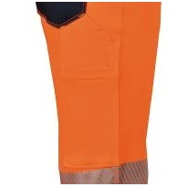 Liquidación total-Pantalon de trabajo Alta Visibilidad Elástico Multibolsillos Cofra Guaitire V601-0-02 Talla 58 Amarillo marino