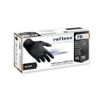 Guantes de nitrilo color negro Black Reflexx 78 sin polvo - 100 unidades