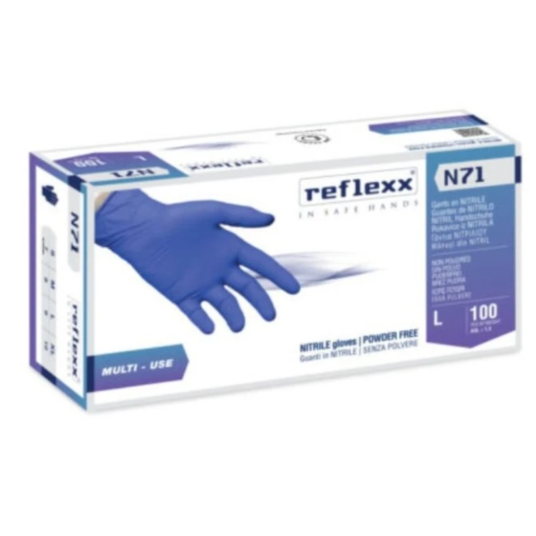 Guantes de Nitrilo Hipoalergénicos sin polvo Reflexx N71
