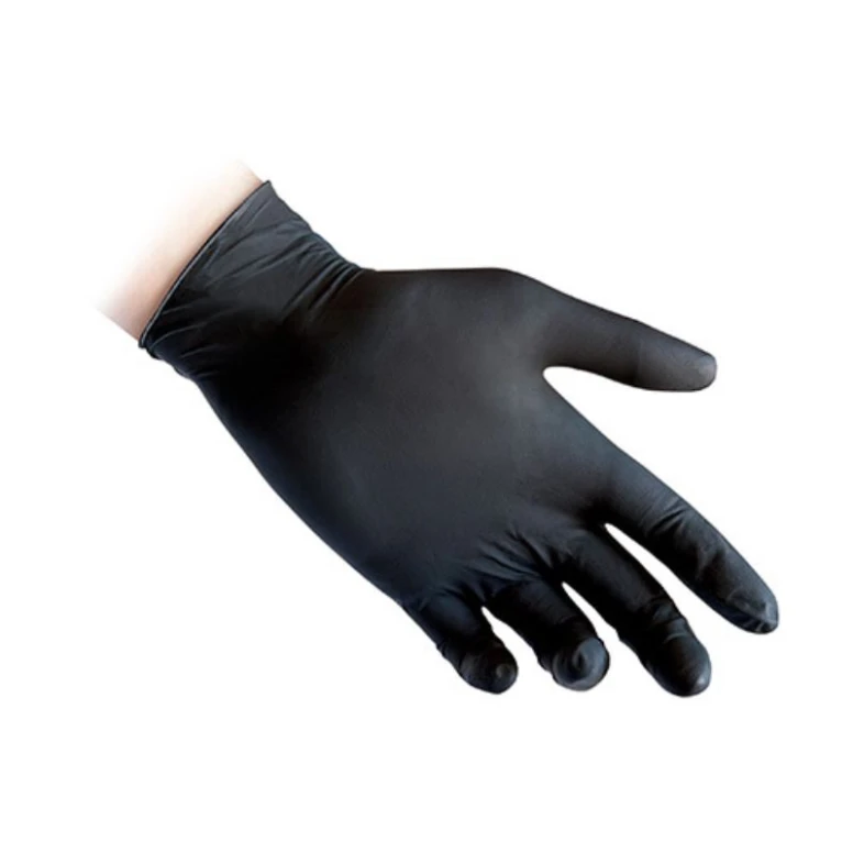 Guantes de Nitrilo Negros Reflexx N81 sin polvo