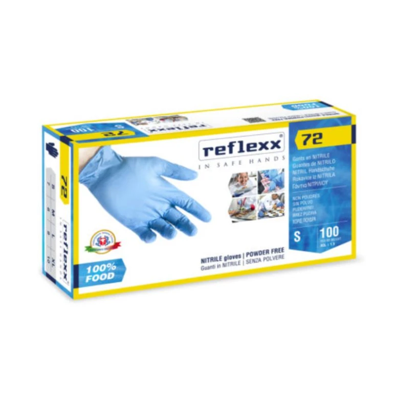 Guantes de Nitrilo Reflexx 72 sin polvo
