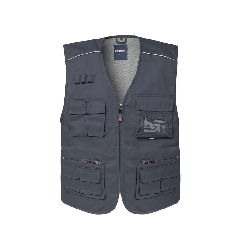 Liquidación total - Chaleco de trabajo Multibolsillos Rossini Florida HH298 talla L Negro