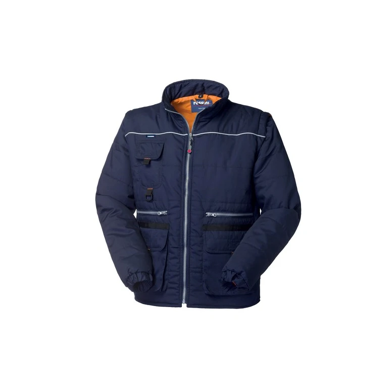 Liquidación total - Chaquetón de trabajo Multibolsillos Rossini Ronny HH217 Talla L Azul Negro