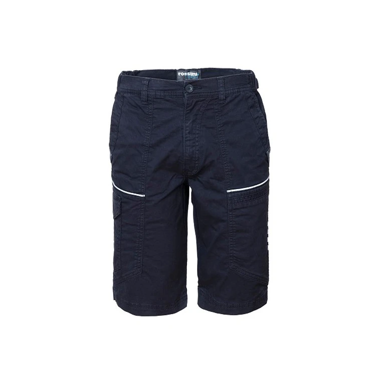 Liquidación total - Bermuda de trabajo Stretch Multibolsillos Rossini R-Stretch A00704 Talla XL Color azul