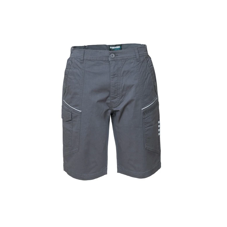 Liquidación total - Bermuda de trabajo Stretch Multibolsillos Rossini R-Stretch A00704 Talla XL Color azul