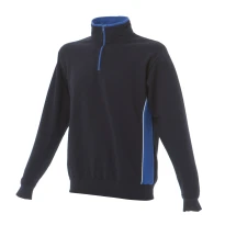 Sudadera con cremallera corta bicolor de trabajo Made in Italy JRC Bari 989553