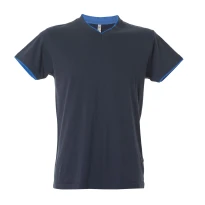 5 Piezas - Camiseta de trabajo de cuello en V 100% algodón bicolor JRC Serbia 992034