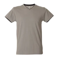 5 Piezas - Camiseta de trabajo de cuello en V 100% algodón bicolor JRC Serbia 992034