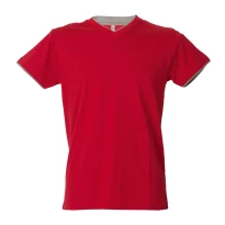 5 Piezas - Camiseta de trabajo de cuello en V 100% algodón bicolor JRC Serbia 992034