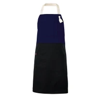 Delantal bicolor con peto de trabajo Multibolsillos Velilla 404210B