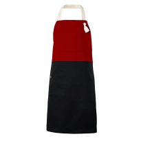 Delantal bicolor con peto de trabajo Multibolsillos Velilla 404210B