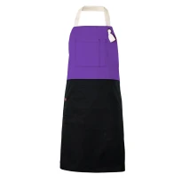 Delantal bicolor con peto de trabajo Multibolsillos Velilla 404210B
