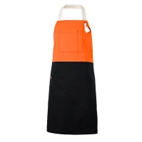 Delantal bicolor con peto de trabajo Multibolsillos Velilla 404210B