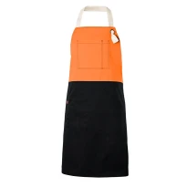 Delantal bicolor con peto de trabajo Multibolsillos Velilla 404210B