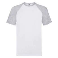 Camiseta de trabajo Fruit of The Loom Baseball de algodón de cuello redondo FR610260