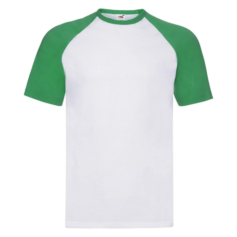 Camiseta de trabajo Fruit of The Loom Baseball de algodón de cuello redondo FR610260