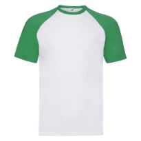 Camiseta de trabajo Fruit of The Loom Baseball de algodón de cuello redondo FR610260