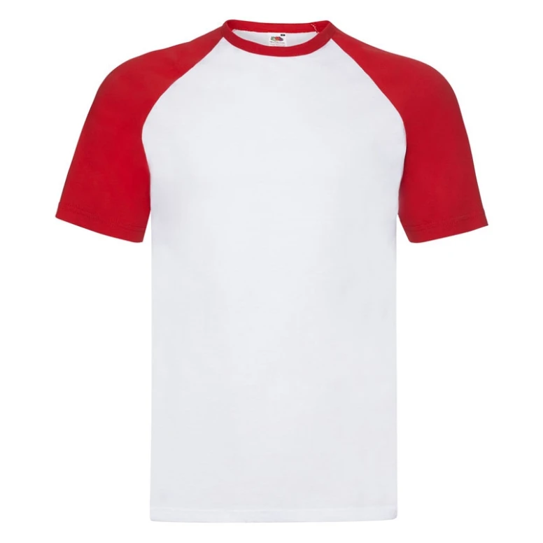 Camiseta de trabajo Fruit of The Loom Baseball de algodón de cuello redondo FR610260