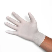 Guantes desechables de látex sin polvo blanco - 100 piezas