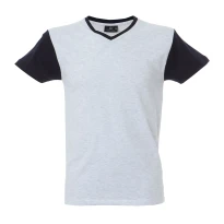 5 Piezas - Camiseta de trabajo de cuello en V 100% algodón bicolor JRC Cadiz 989990 2