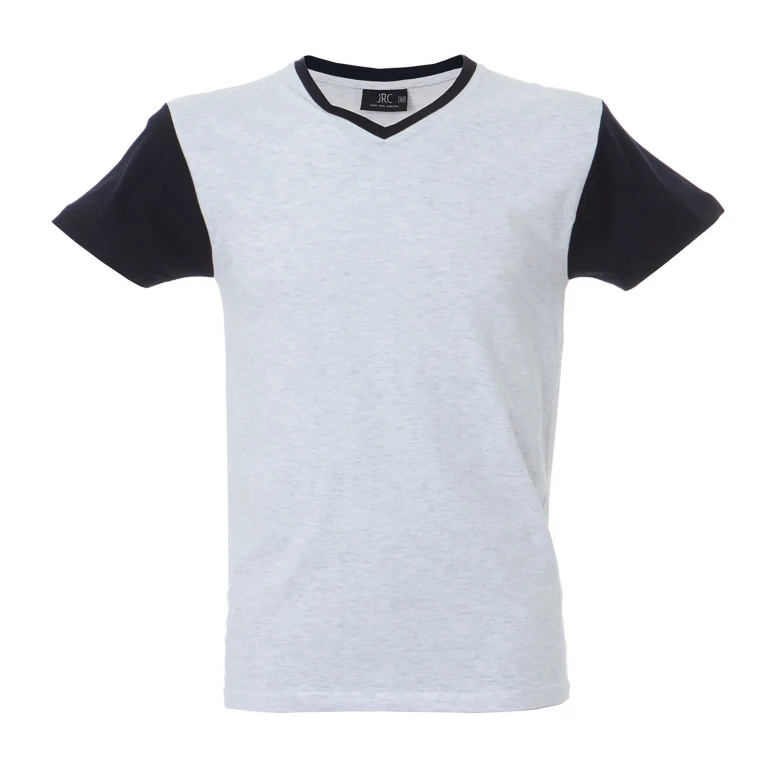 5 Piezas - Camiseta de trabajo de cuello en V 100% algodón bicolor JRC Cadiz 989990