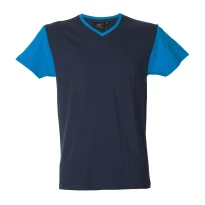 5 Piezas - Camiseta de trabajo de cuello en V 100% algodón bicolor JRC Cadiz 989990