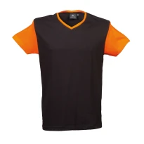 5 Piezas - Camiseta de trabajo de cuello en V 100% algodón bicolor JRC Cadiz 989990