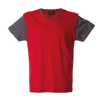 5 Piezas - Camiseta de trabajo de cuello en V 100% algodón bicolor JRC Cadiz 989990