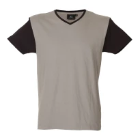 5 Piezas - Camiseta de trabajo de cuello en V 100% algodón bicolor JRC Cadiz 989990