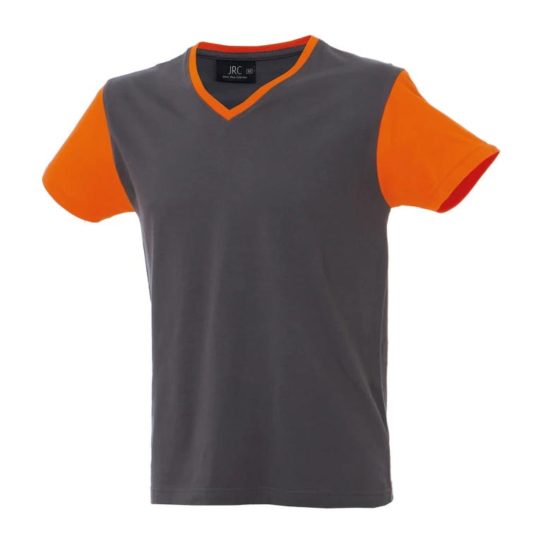 5 Piezas - Camiseta de trabajo de cuello en V 100% algodón bicolor JRC Cadiz 989990
