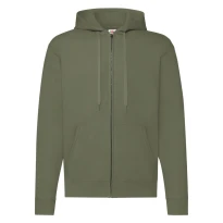 Sudadera de trabajo Fruit Of The Loom con capucha Forrado y cremallera larga FR620620