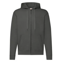 Sudadera de trabajo Fruit Of The Loom con capucha Forrado y cremallera larga FR620620