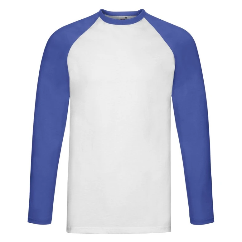 Camiseta de trabajo Fruit of The Loom Baseball de algodón de manga larga FR610280