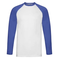 Camiseta de trabajo Fruit of The Loom Baseball de algodón de manga larga FR610280