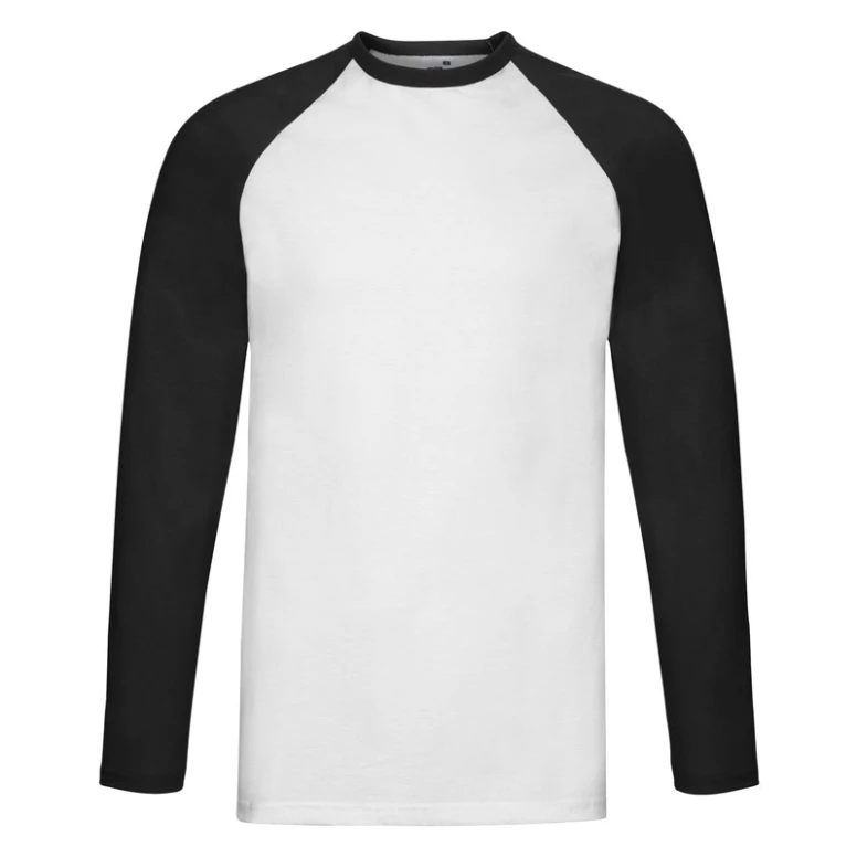 Camiseta de trabajo Fruit of The Loom Baseball de algodón de manga larga FR610280