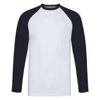 Camiseta de trabajo Fruit of The Loom Baseball de algodón de manga larga FR610280
