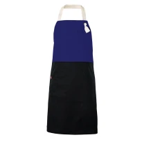 Delantal bicolor con peto de trabajo Multibolsillos Velilla 404210B