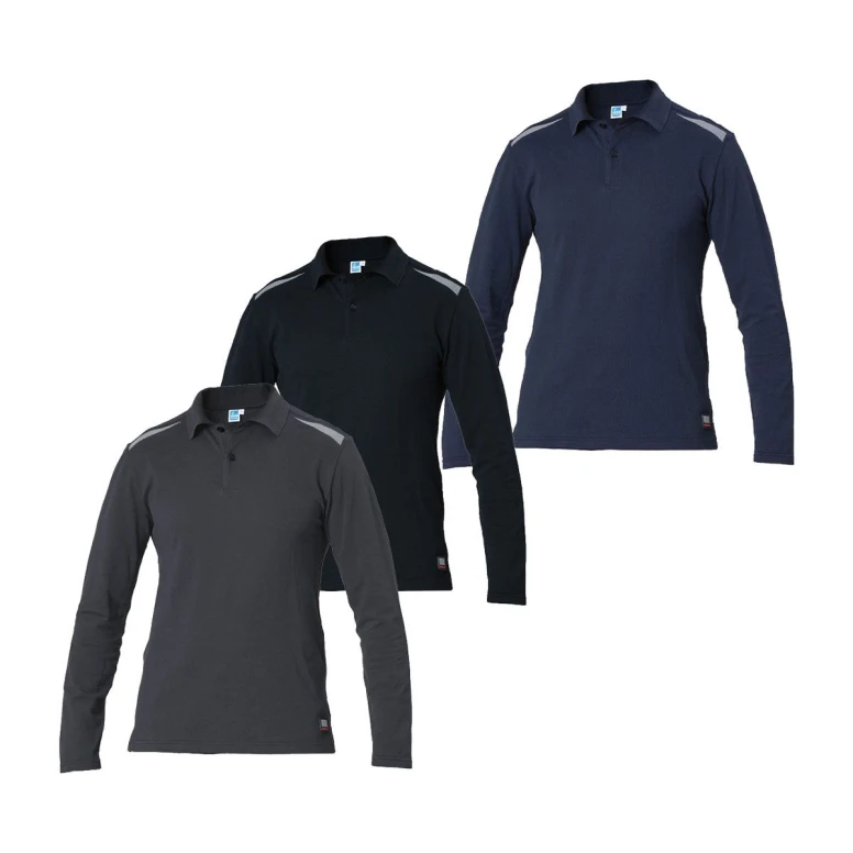 Liquidación total - Polo mangas largas de trabajo 100% algodón Siggi Task 2 23MA0550/00 Talla M color Azul