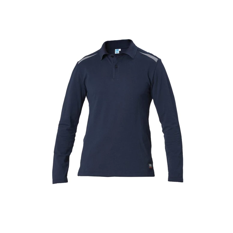 Liquidación total - Polo mangas largas de trabajo 100% algodón Siggi Task 2 23MA0550/00 Talla M color Azul