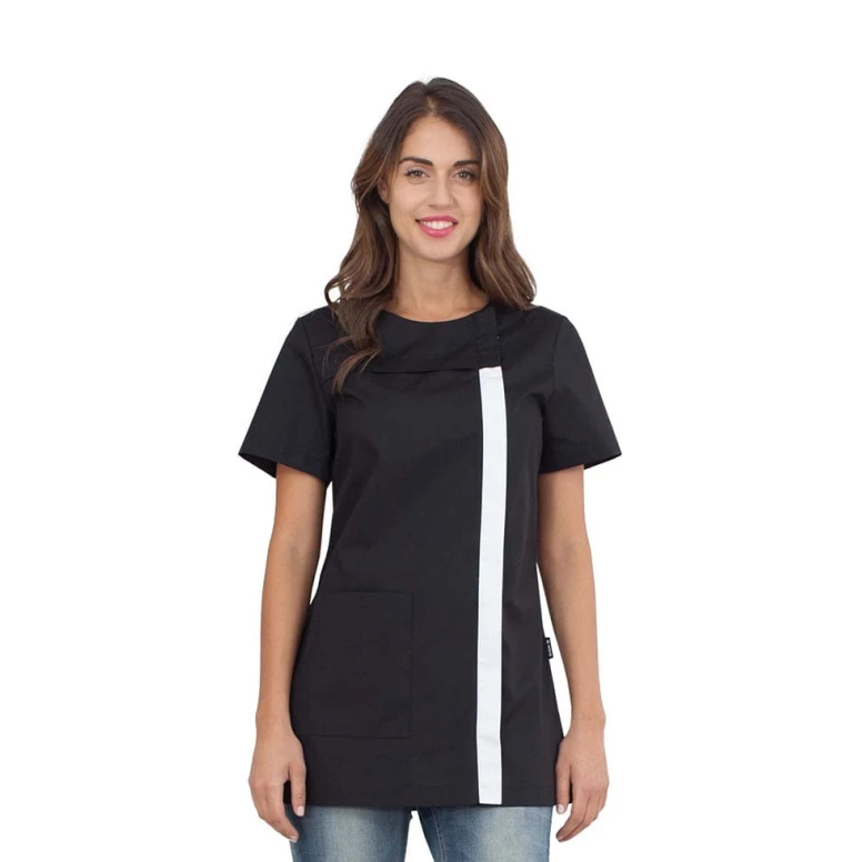 Blusa de mujer de manga corta Bertie cierre con cremallera lateral Horeca Siggi - 28CS1594/00-0001