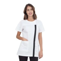 Blusa de mujer de manga corta Bertie cierre con cremallera lateral Horeca Siggi - 28CS1594/00-0001