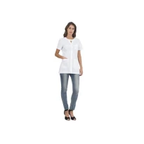 Blusa de mujer de manga corta Alpha Horeca Siggi con cierre de botones - 28CS1593/00-0001