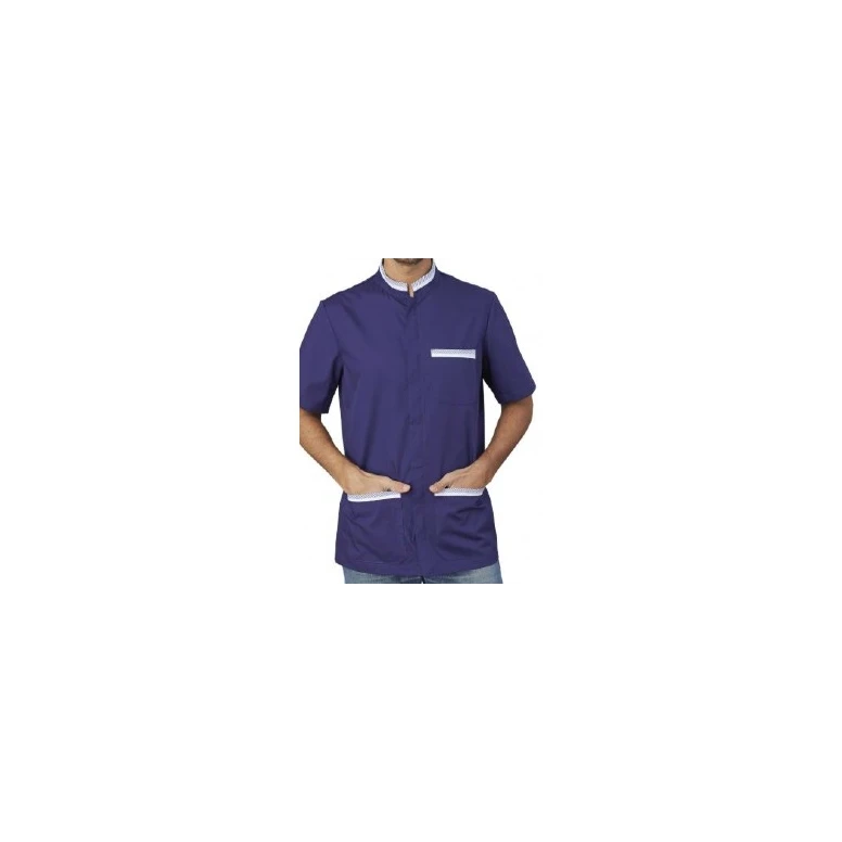 Blusa de hombre de manga corta con cremallera Roberto Horeca Siggi - 28CS1426/00-0001