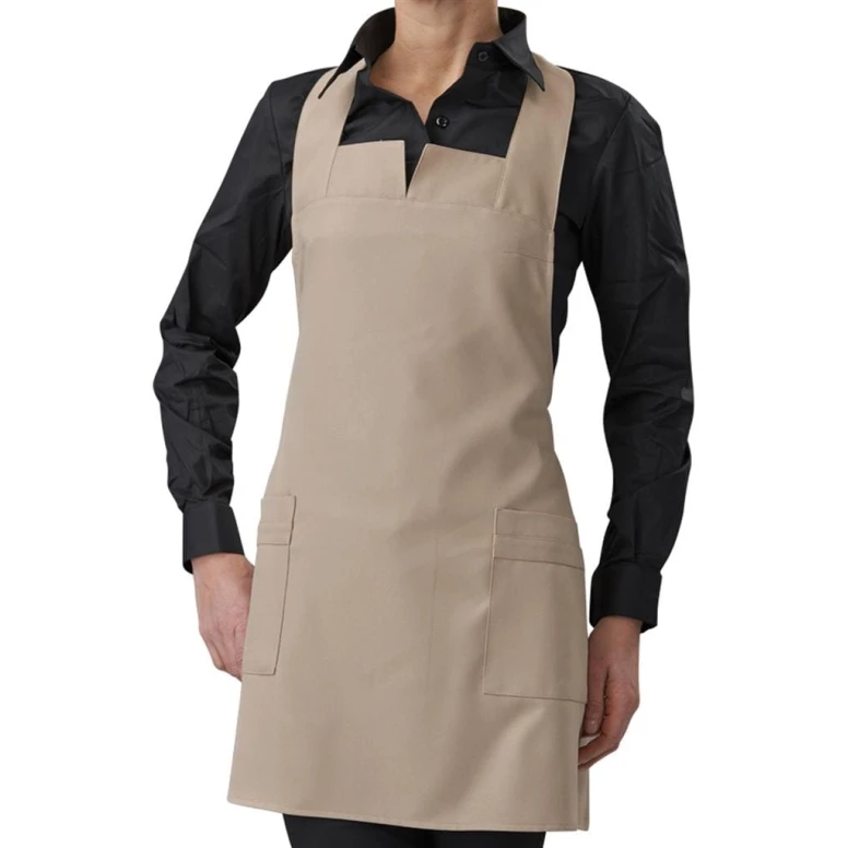 Delantal de mujer con peto Aurora Horeca Siggi a la altura de la rodilla - 28PZ0345/00-0111