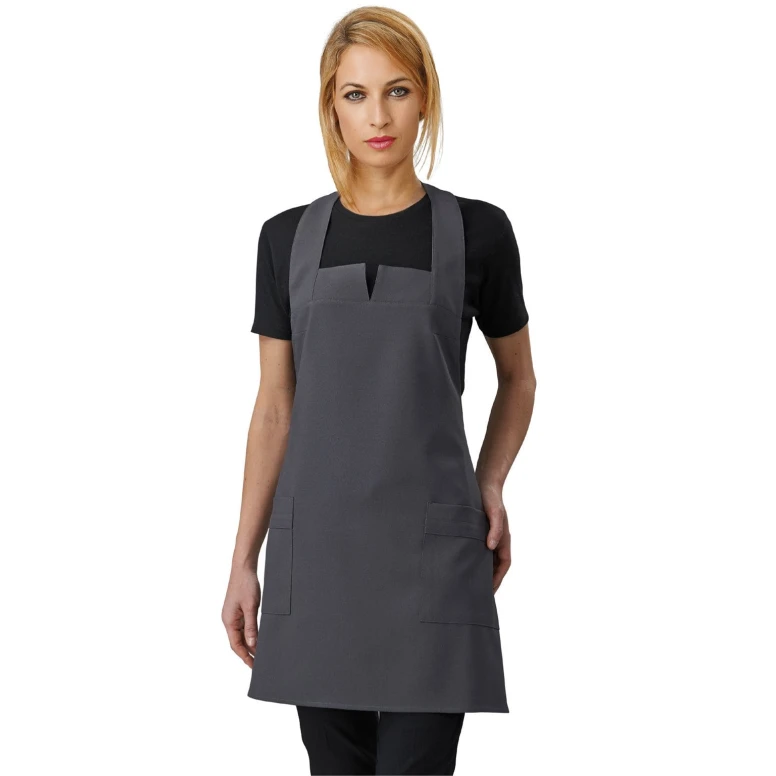 Delantal de mujer con peto Aurora Horeca Siggi a la altura de la rodilla - 28PZ0345/00-0111